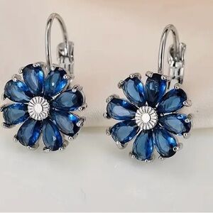 Crystal blue earrings SALE